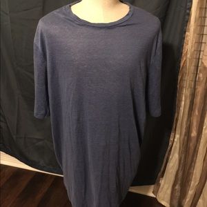 Perry Ellis Men’s 2XLT Blue Linen Shirt